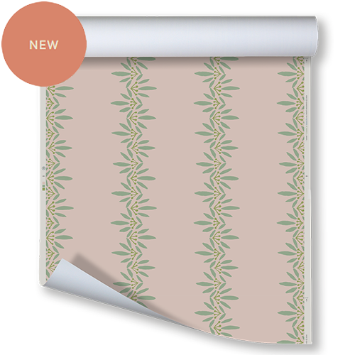 Green on Petal Pink